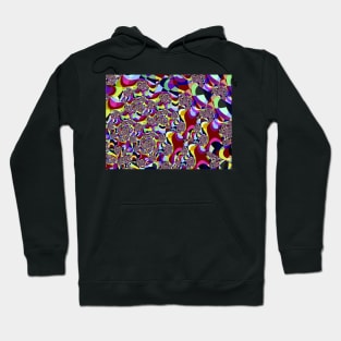 Multicoloured Abstract Fractal Design Hoodie